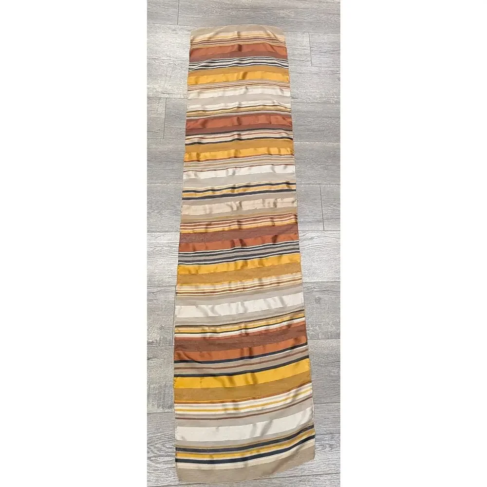 Vintage 100% Silk Striped 15